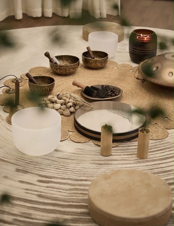 Singing bowls set for sound healing